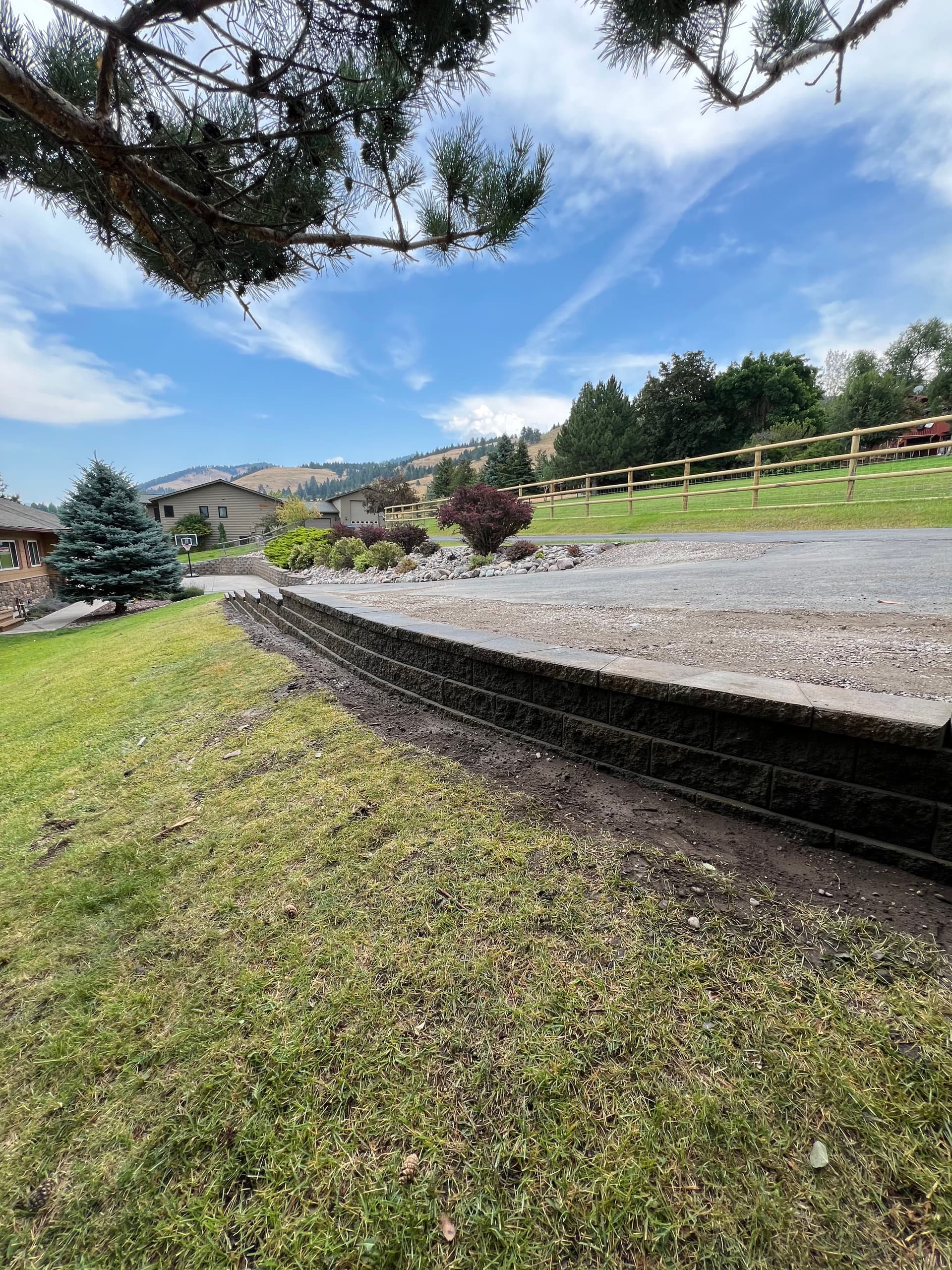 Gallery photos for Driveway Expansion with Retaining Wall Built to Hold Grade: Image #2