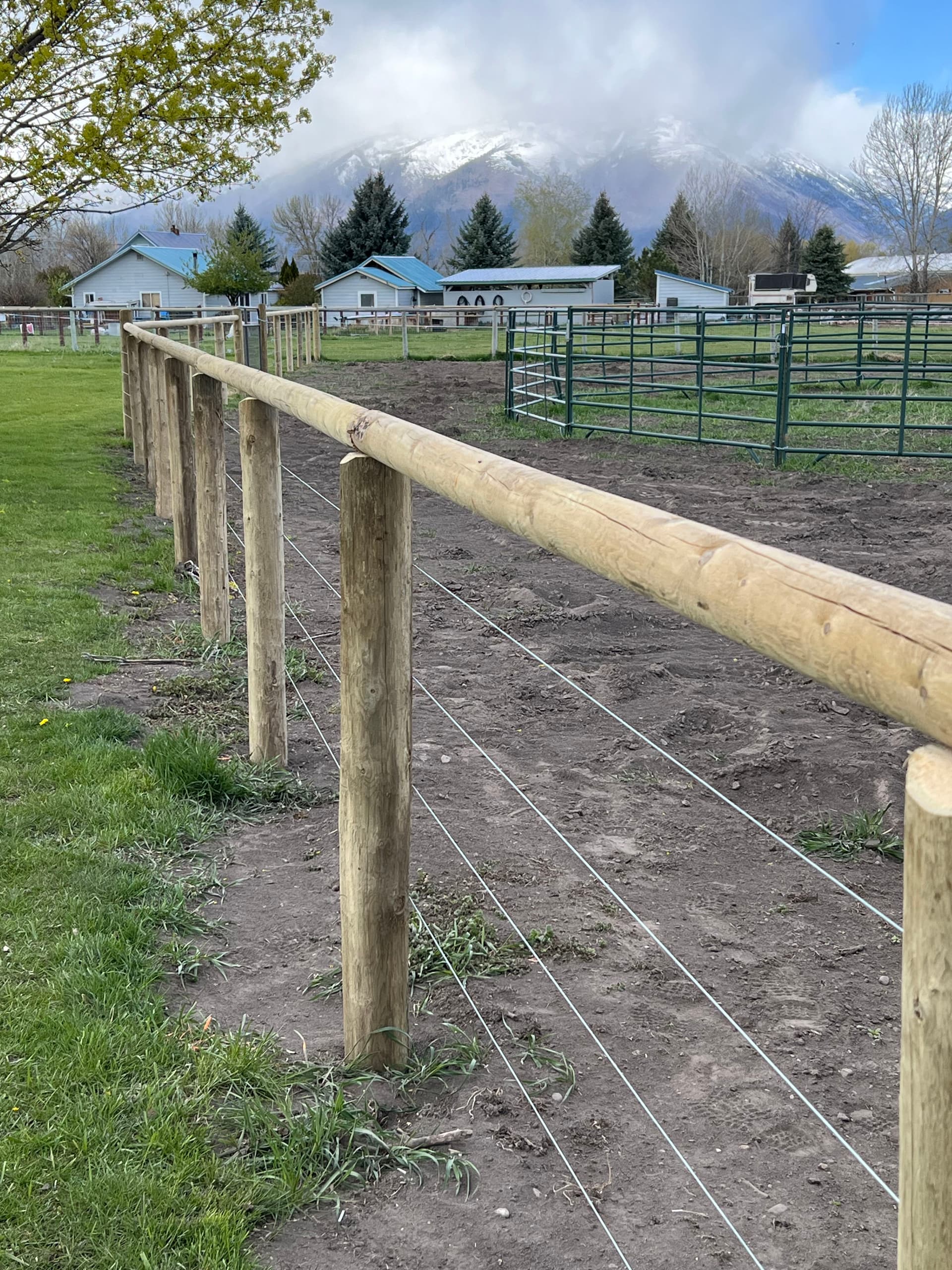 Wood Post and High Tensile Wire Fence for Rural Property image