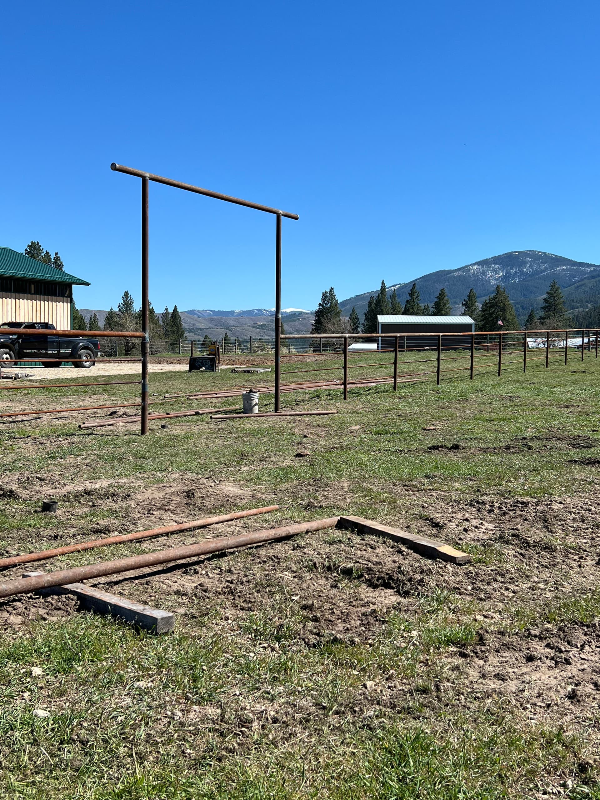 Gallery photos for Metal Pipe Fence Built Straight, Strong, and Made to Last: Image #1