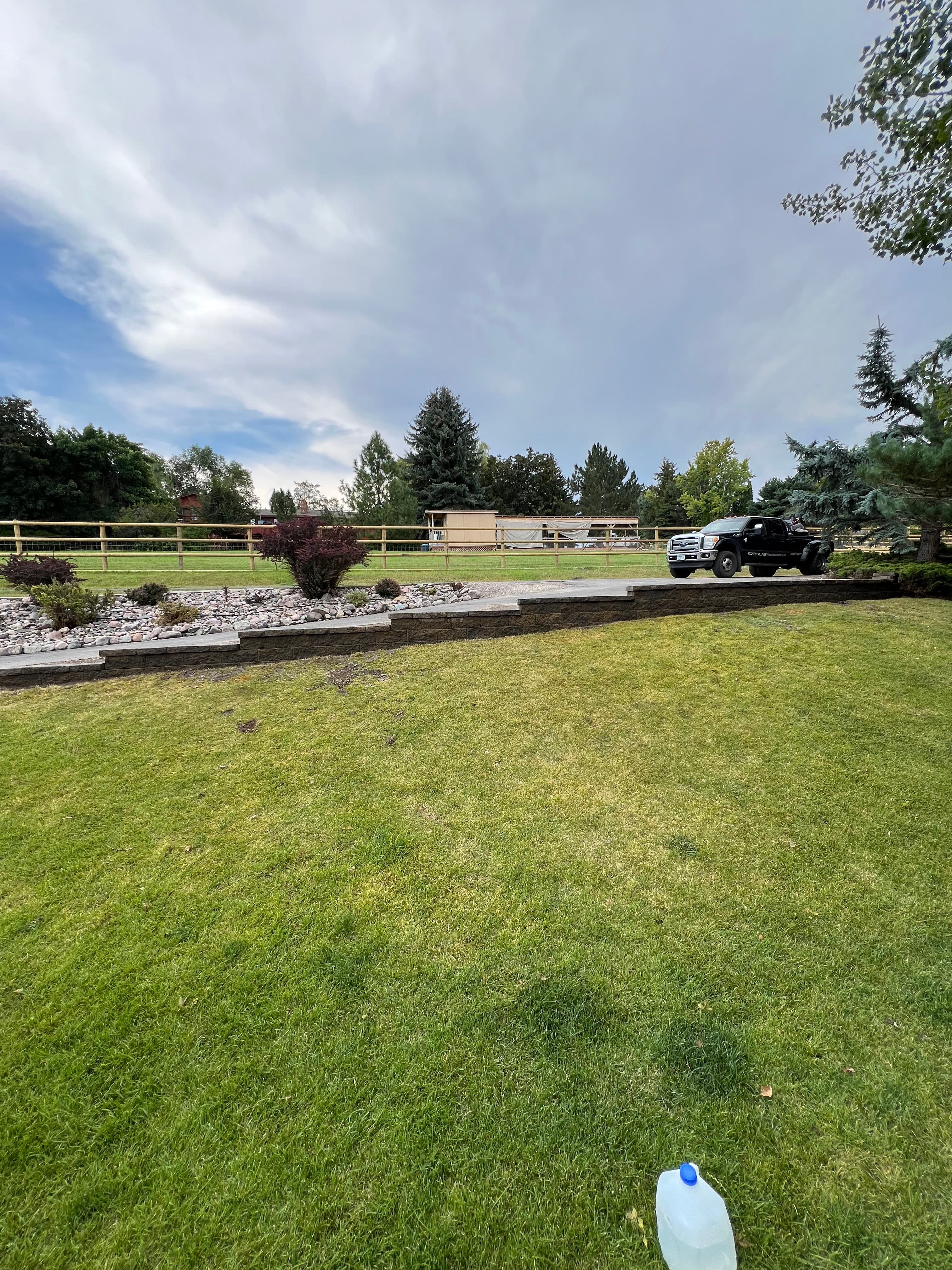 Project Driveway Expansion with Retaining Wall Built to Hold Grade image