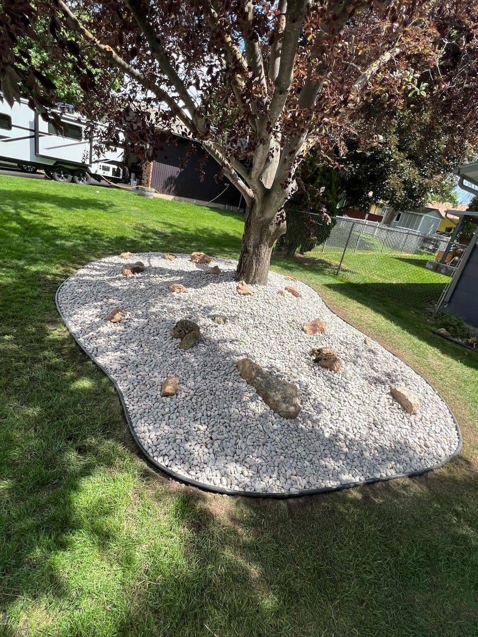 Project Elegant Stone Flower Bed Transformation image