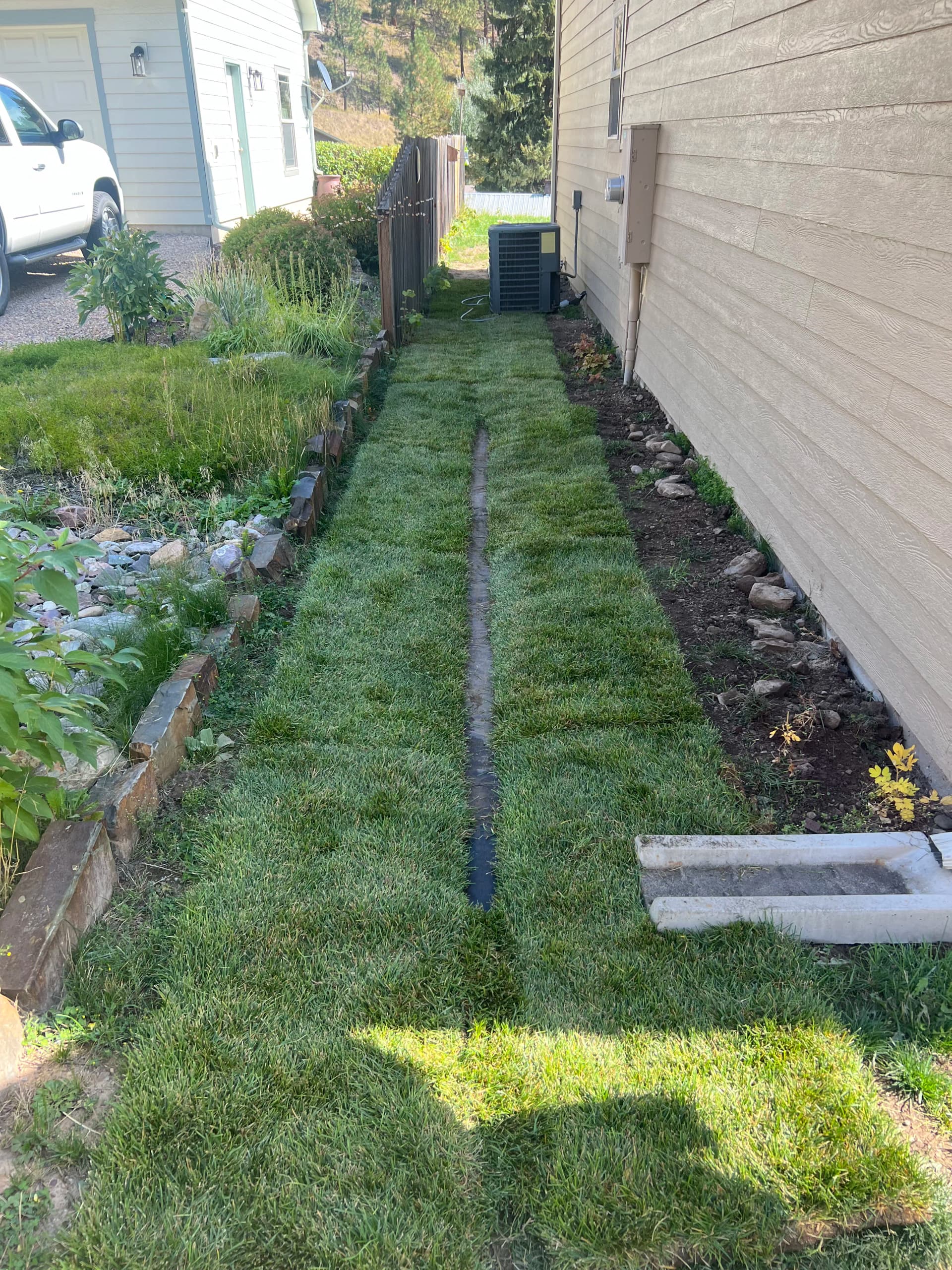 Gallery photos for Water Mitigation Done Right - Drainage Channel and Dry Well Install: Image #2